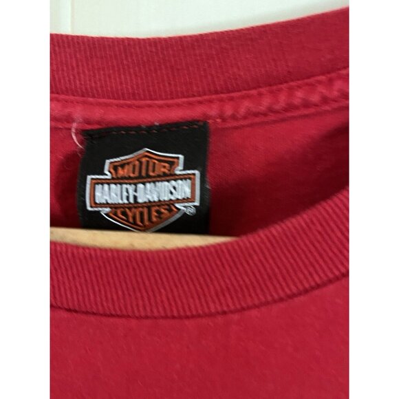 Harley Davidson T Shirt Men's 2xl Red Pirate Biker Double Sided Adult see photos - Picture 6 of 16